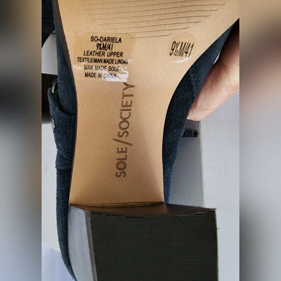 Sole Society Leather Ankle Booties Blue So-Dariela Women's Size 9.5 M - Picture 4 of 13